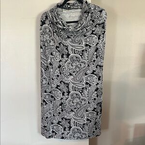 Black and White Paisley Skirt